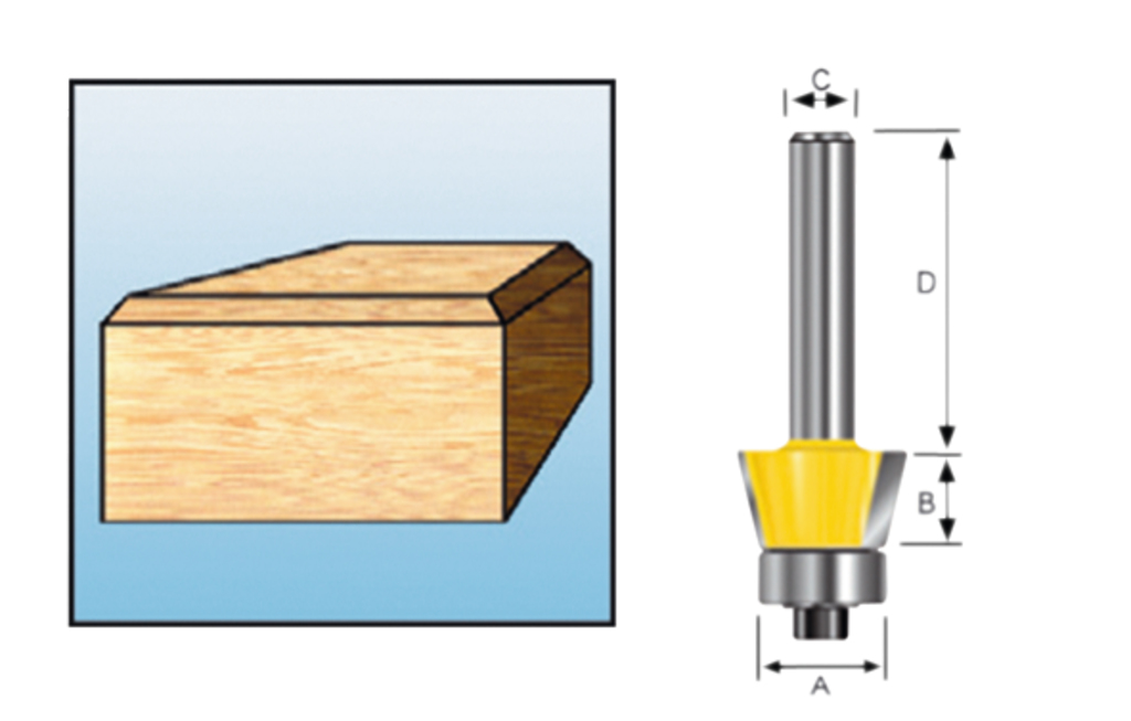 Наклонная фреза 19,9х9,5х8х32х2Т Makita D-10615