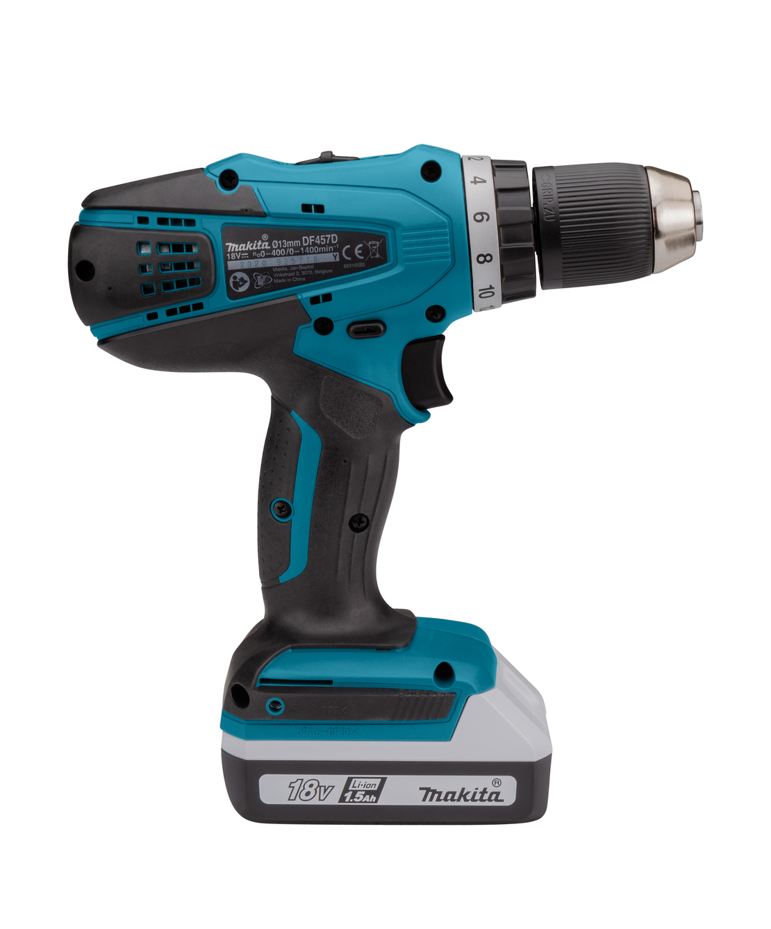 Аккумуляторная дрель-шуруповерт G-Series 18 В Makita DF457DWE