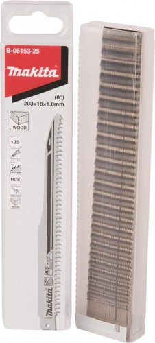 Сабельная пилка Super Express для дерева 203х1,0х6-10TPI, 25 шт Makita B-05153-25 Сабельная пилка Super Express для дерева 203х1,0х6-10TPI, 25 шт Makita B-05153-25