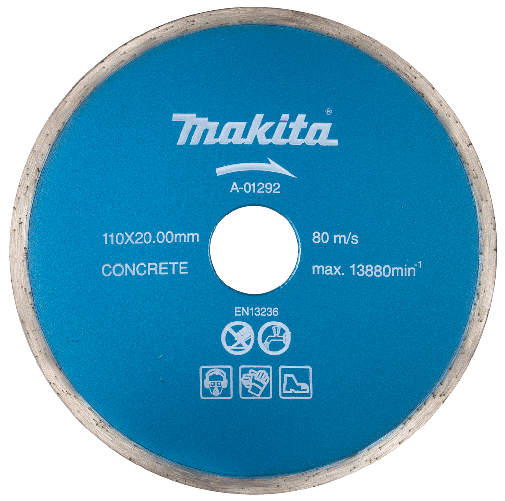 Алмазный диск сплошной по керамической плитке 110x20 (мокрый рез) Makita A-01292