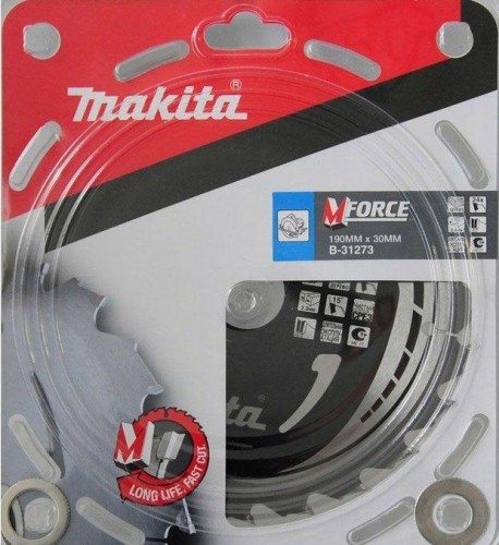 Пильный диск для дерева 190X30/20/15.88X1.2X24T M-FORCE Makita B-31273