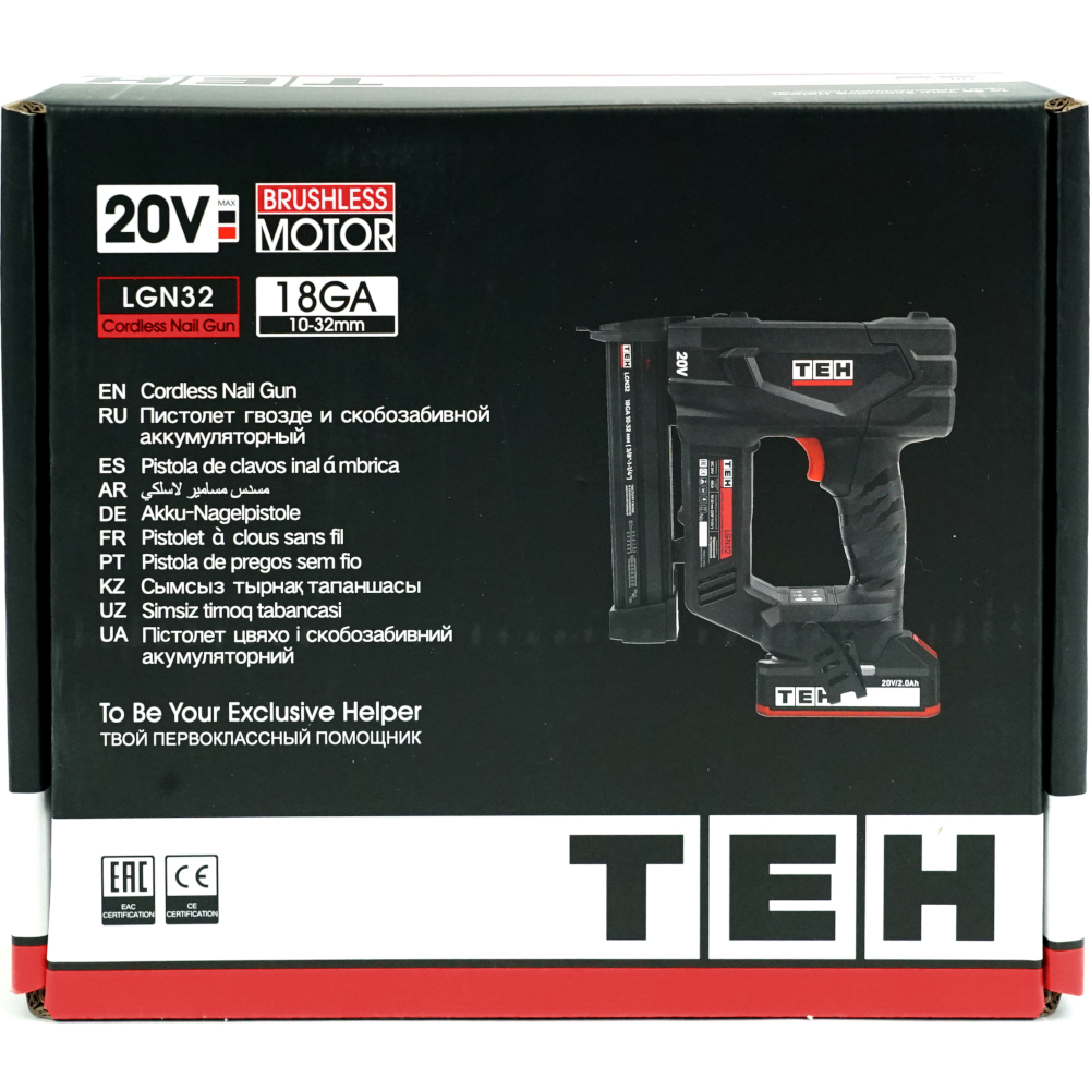 Пистолет гвозде и скобозабивной аккумуляторный 20V (без АКБ и ЗУ) TEH LGN32