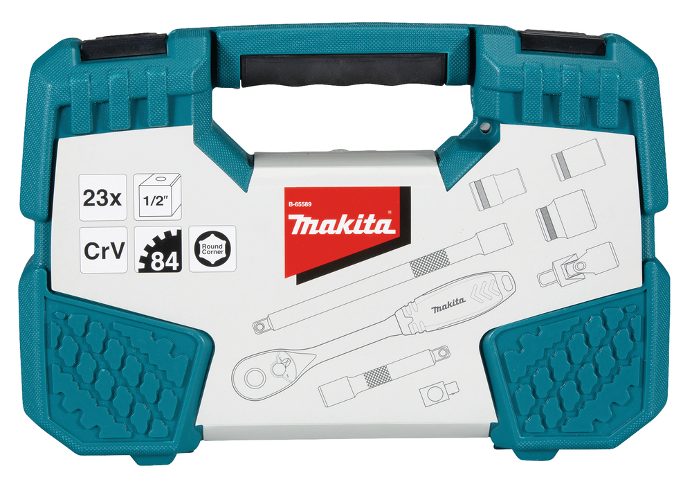 Набор ключей и головок 23 предмета 1/2" Makita B-65589