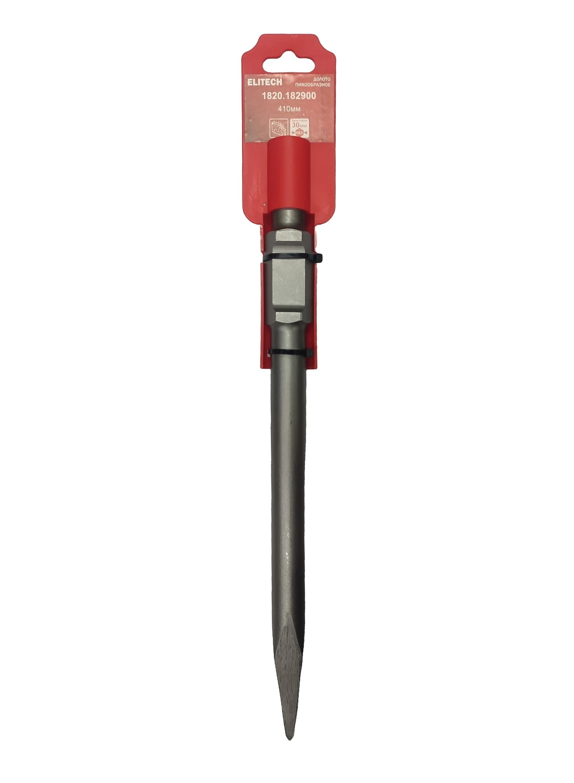 ELITECH 1820.182900 (Долото HEX30, пика, 410 мм) 214216