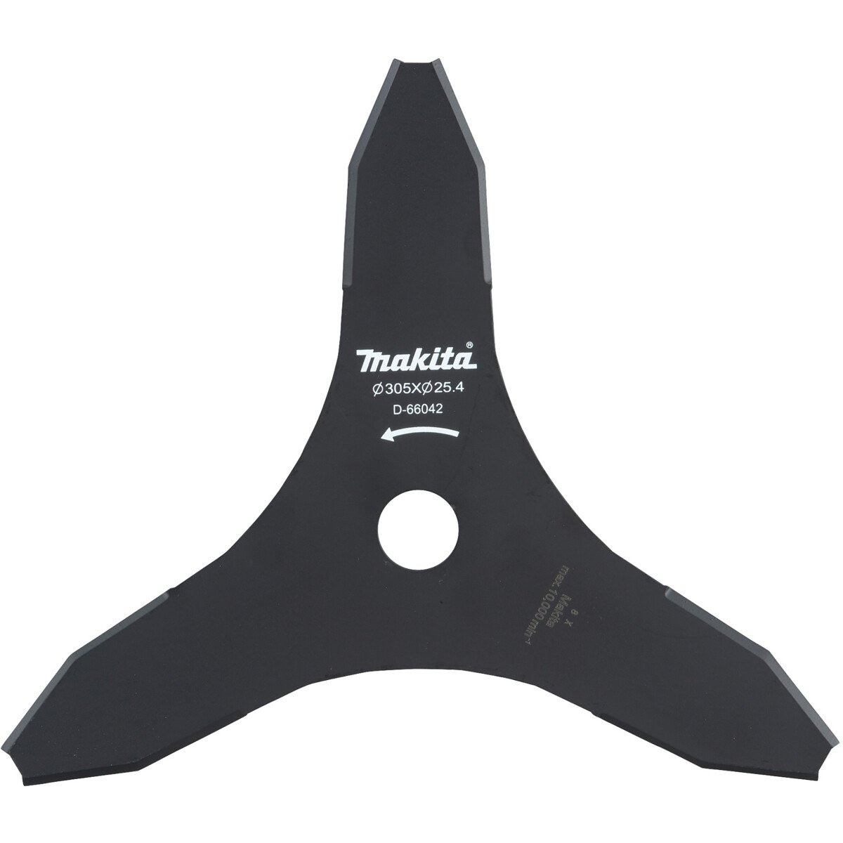 Нож для травы, 3 зуба, d- 305x25,4мм Makita D-66042 Нож для травы, 3 зуба, d- 305x25,4мм Makita D-66042