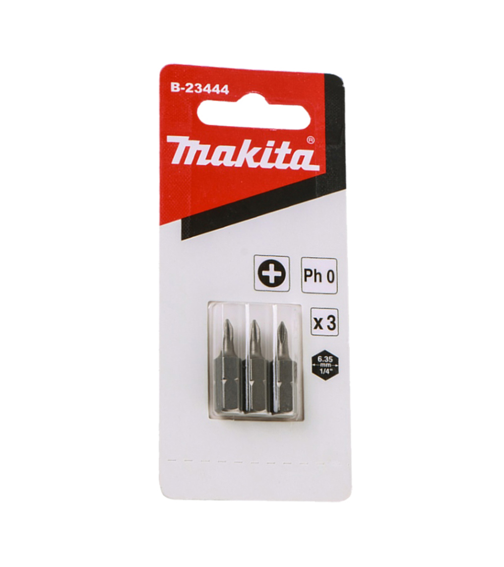 Бита Philips PH0, 25 мм, C-form 3 шт Makita B-23444