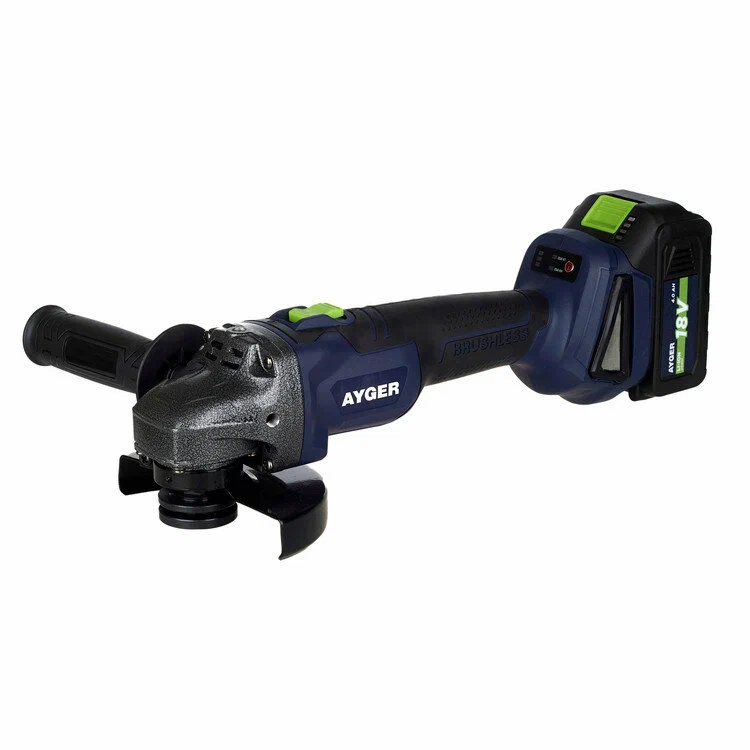 Машина углошлифовальная аккумуляторная бесщеточная AYGER AG18BL4 Машина углошлифовальная аккумуляторная бесщеточная AYGER AG18BL4