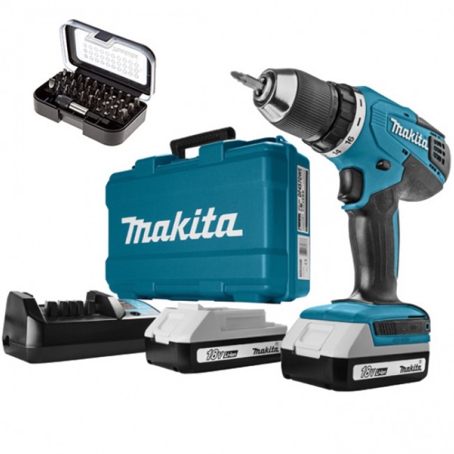 Аккумуляторная дрель-шуруповерт G-Series 18 В Makita DF457DWEX8