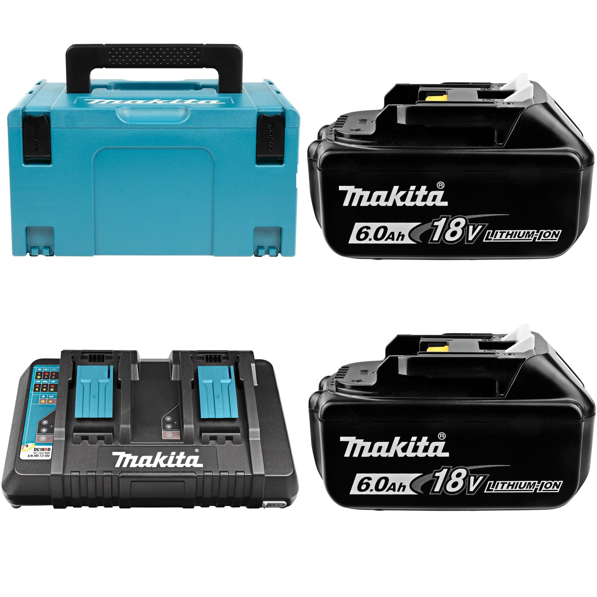 Набор PSK LXT DC18RD + BL1860B - 2 шт Makita MKP3G182 (198080-9) Набор PSK LXT DC18RD + BL1860B - 2 шт Makita MKP3G182 (198080-9)