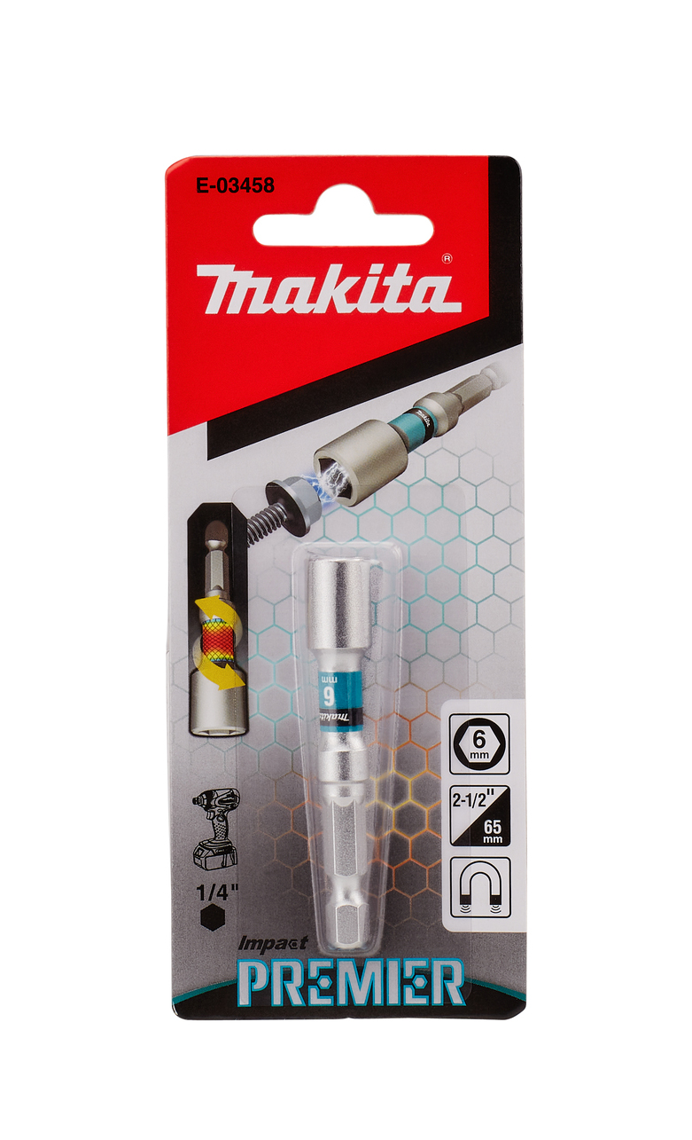 Торцовая магнитная головка Impact Premier 6х65 Makita E-03458