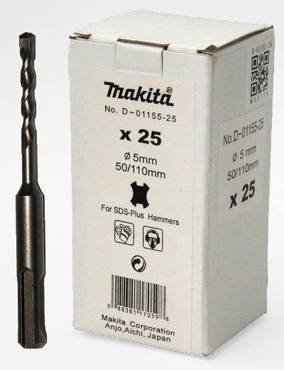 Набор буров SDS-PLUS 5x110, 25 шт Makita D-01155-25 Набор буров SDS-PLUS 5x110, 25 шт Makita D-01155-25