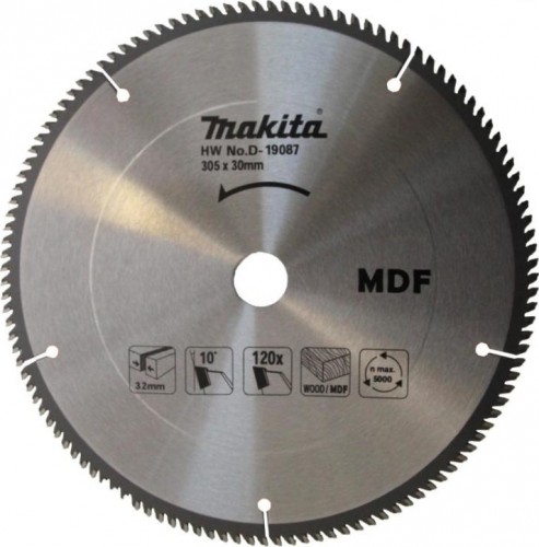 Пильный диск для дерева и МДФ 305X30/15.88X3.2X120T STANDART Makita D-19087