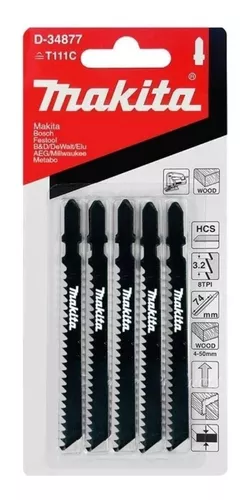 Лобзиковая пилка для дерева Basic 100х1.2х8TPI, 5 шт. Makita D-34877 Лобзиковая пилка для дерева Basic 100х1.2х8TPI, 5 шт. Makita D-34877