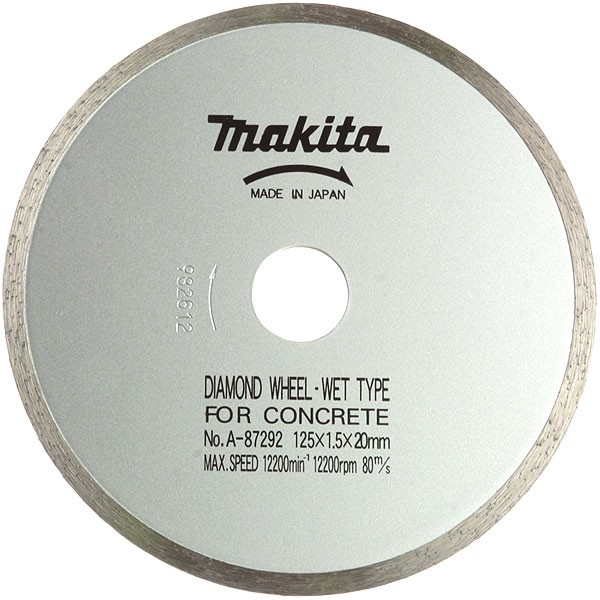 Алмазный диск сплошной по бетону, кирпичу 125x20 (мокрый рез) Makita B-21951 Алмазный диск сплошной по бетону, кирпичу 125x20 (мокрый рез) Makita B-21951