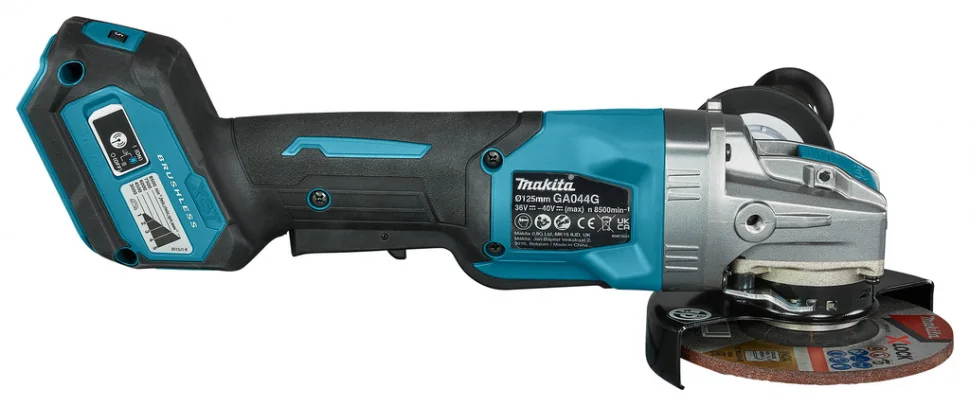 Аккумуляторная болгарка с регулировкой XGT 40 V 125 мм X-Lock (клавишный выключатель) Makita GA044GZ