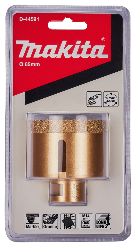 Коронка алмазная M14X65 мм Makita D-44591