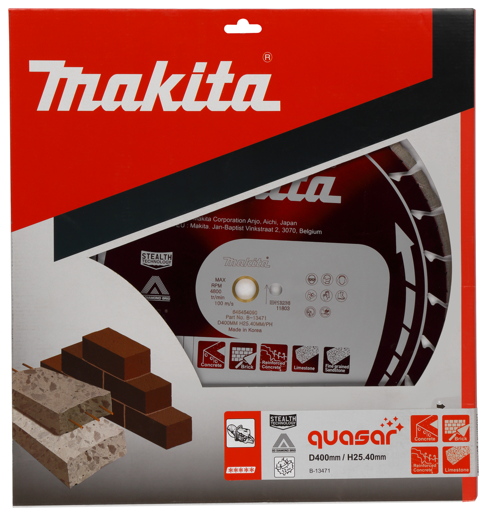 Алмазный диск Cosmos Quasar 400х25,4 (3DDG, Stealth) Makita B-13471