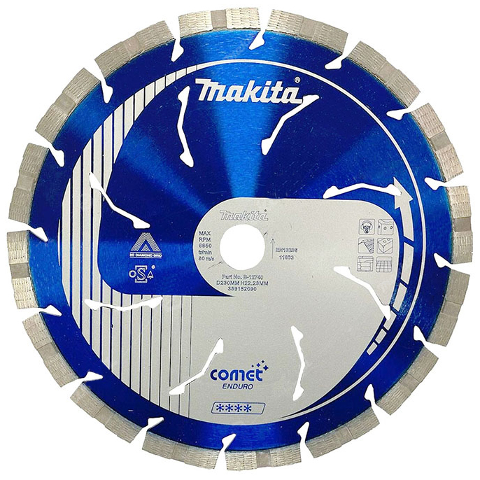 Алмазный диск Cosmos Comet Enduro 230х22,2 (3DDG, Cooling holes) Makita B-12740