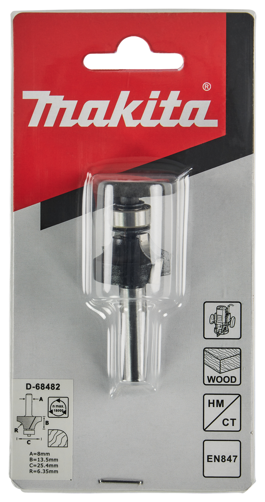 Фреза кромочная 25,4х8 мм Makita D-68482