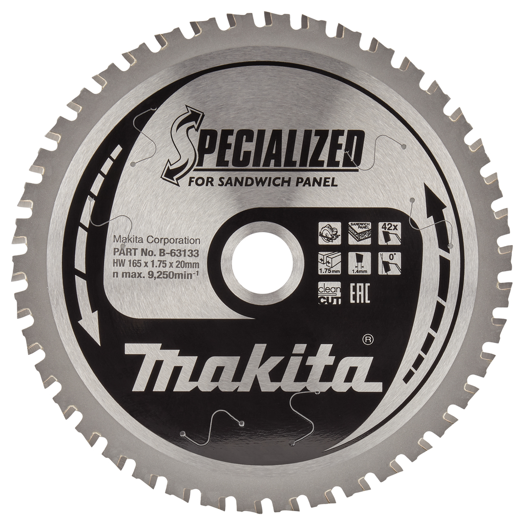 Пильный диск для сэндвич-панелей 165X20X1.4X42T Makita B-63133