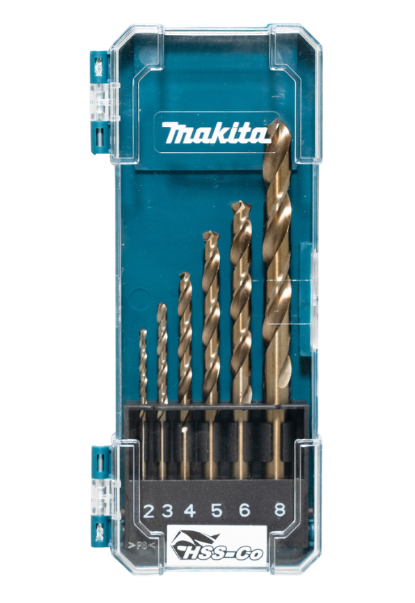 Набор сверл по металлу HSS-Co 6 шт (2, 3, 4, 5, 6, 8 мм) Makita D-75758 Набор сверл по металлу HSS-Co 6 шт (2, 3, 4, 5, 6, 8 мм) Makita D-75758