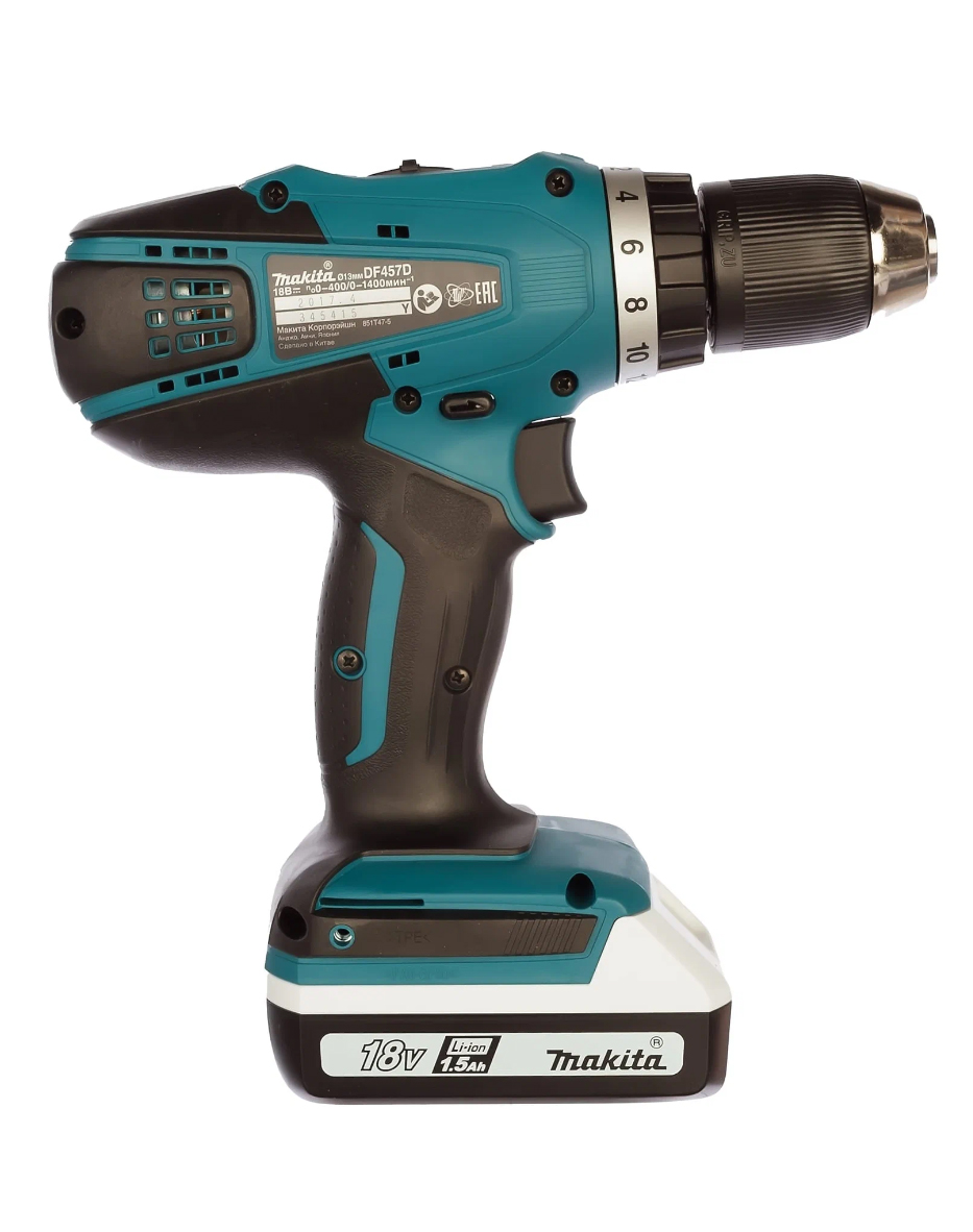 Аккумуляторная дрель-шуруповерт G-Series 18 В Makita DF457DWEX9