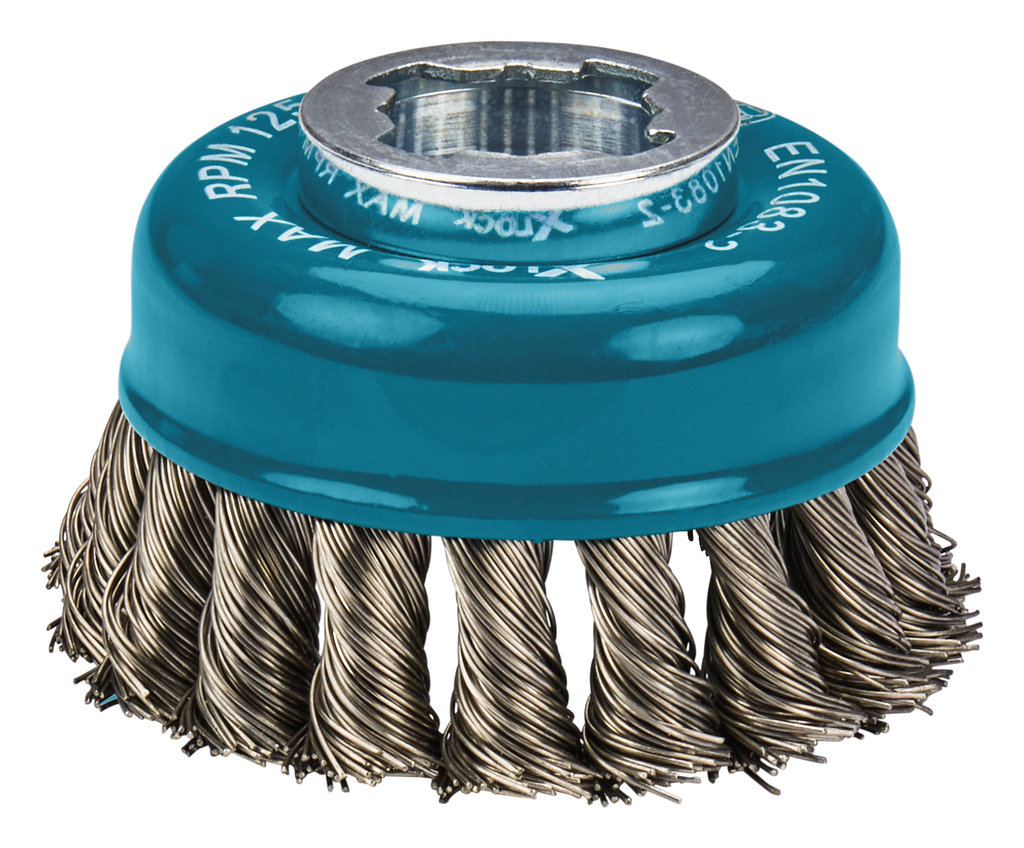 Щетка проволочная чашечная X-lock (d80 мм, толщ. проволоки 0,5 мм, пучки) Makita D-73330 Щетка проволочная чашечная X-lock (d80 мм, толщ. проволоки 0,5 мм, пучки) Makita D-73330