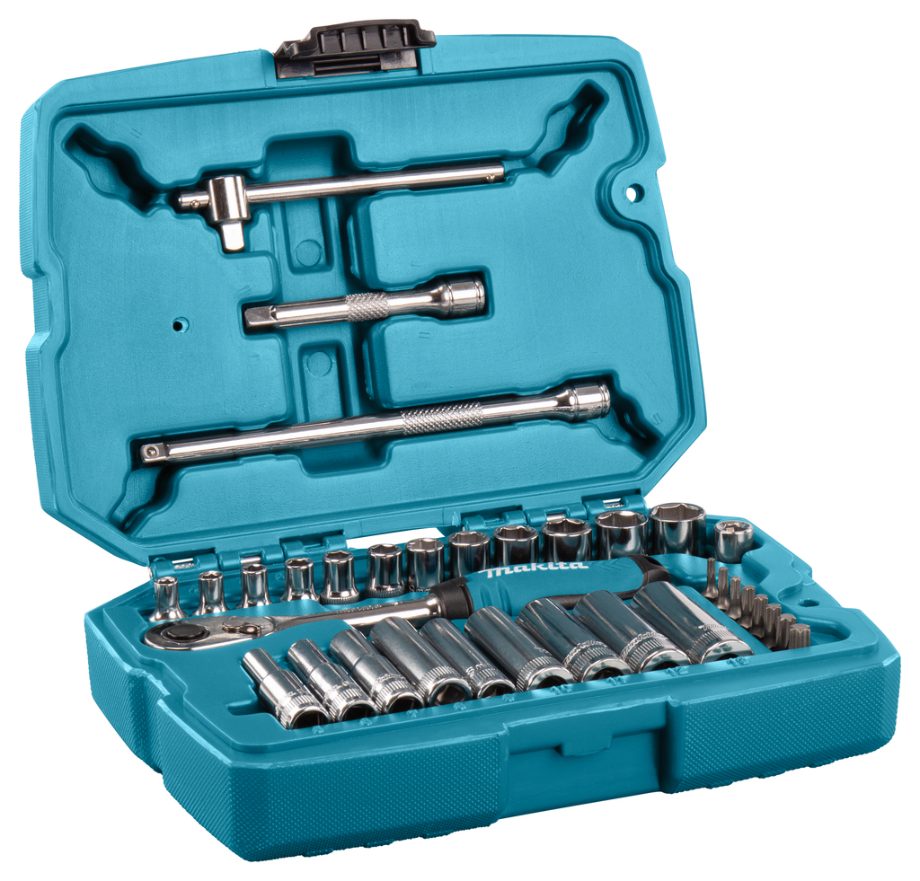 Набор ключей и головок 34 предмета 1/4"  Makita B-65567