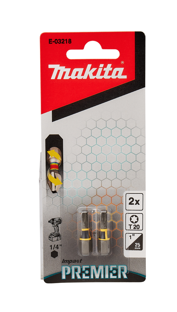 Насадка Impact Premier T20, 25 мм, C-form, 2 шт Makita E-03218