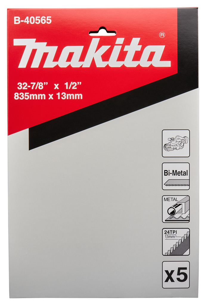 Полотно для DPB181 835x0.5x13x24TPI (для пластика/цветных металлов), 5 шт Makita B-40565