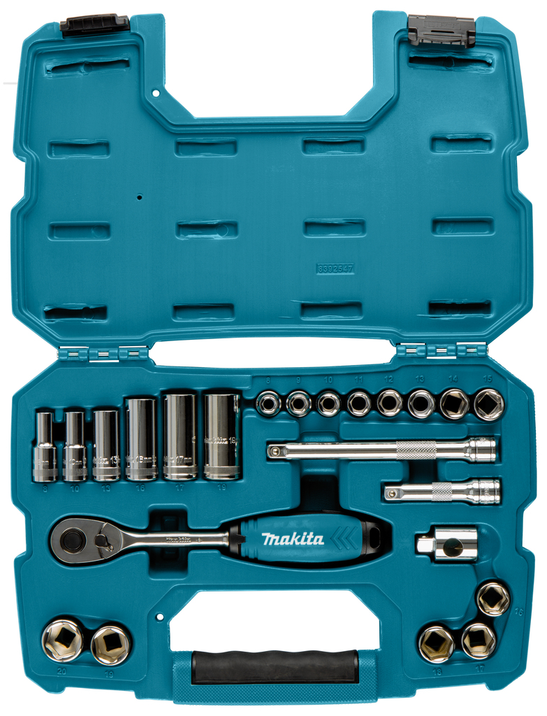 Набор ключей и головок 23 предмета 3/8"  Makita B-65573
