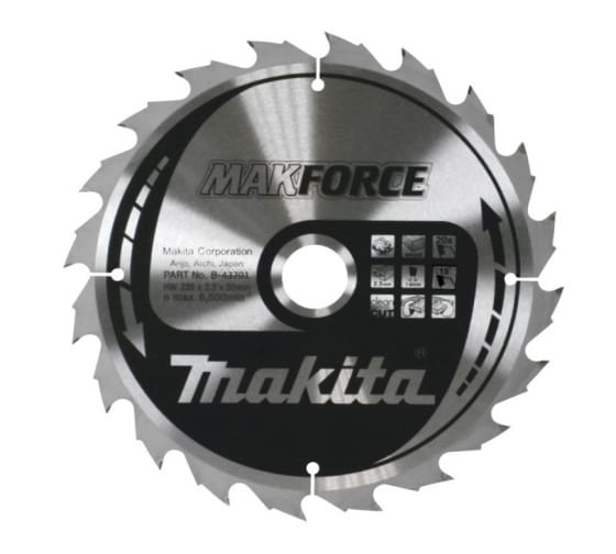 Пильный диск для дерева 235X30X1.6X20T MAKFORCE Makita B-43701 Пильный диск для дерева 235X30X1.6X20T MAKFORCE Makita B-43701