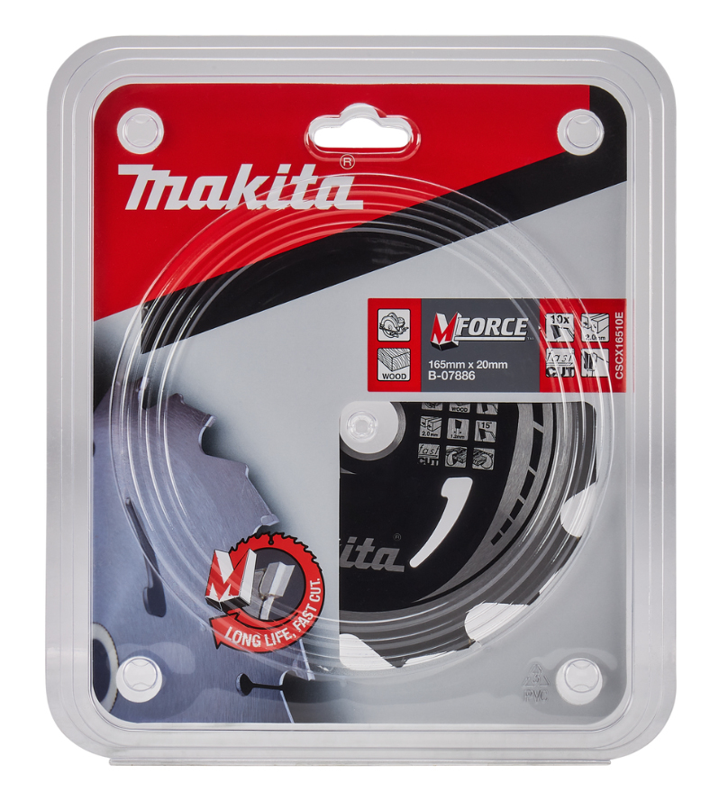 Пильный диск для дерева 165X20X1.2X10T M-FORCE Makita B-35140 (B-07886)