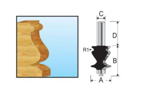 Фреза фасадная 26,99х41,28х12х38х2Т Makita D-11748