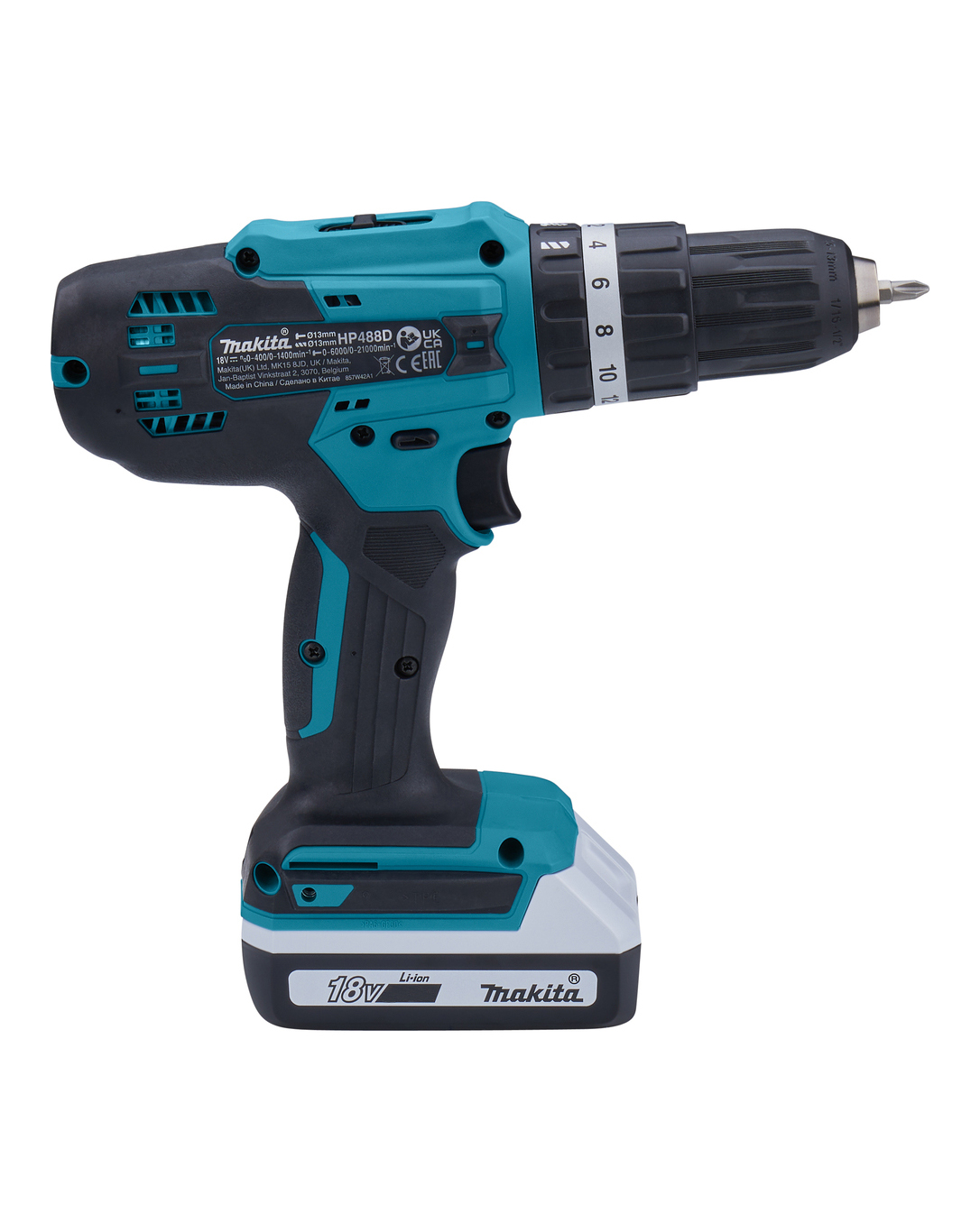 Аккумуляторная ударная дрель-шуруповерт G-Series 18 В Makita HP488DWE