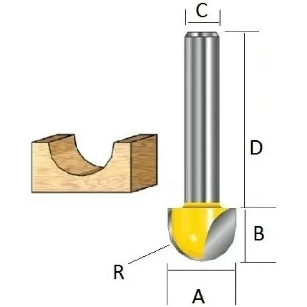 Фреза паз галтельная — D-10833