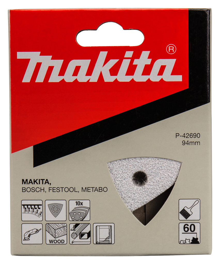 Шлифовальная бумага 96мм, К60 белая Makita Р-42690