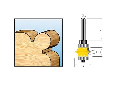 Фреза кромочная 34.9х22.2х8х32х2Т Makita D-11726