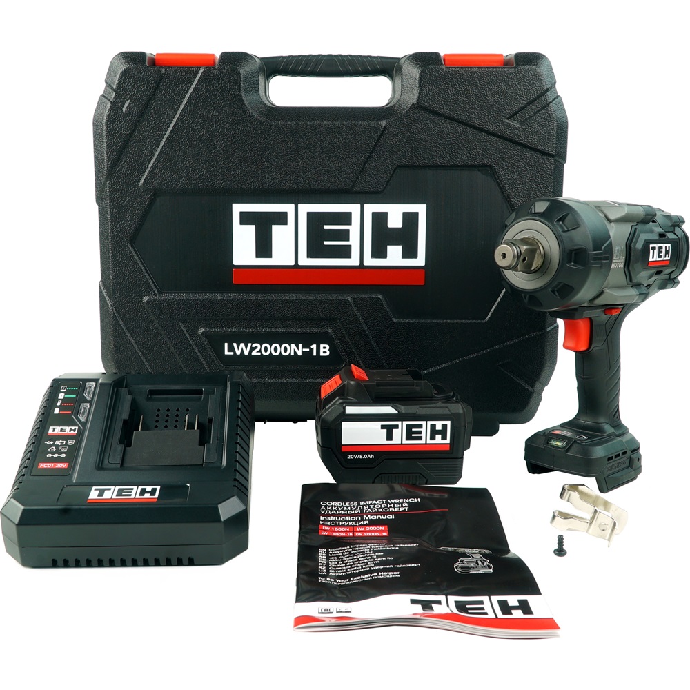 Гайковерт ударный аккумуляторный 20V TEH LW2000N-1B
