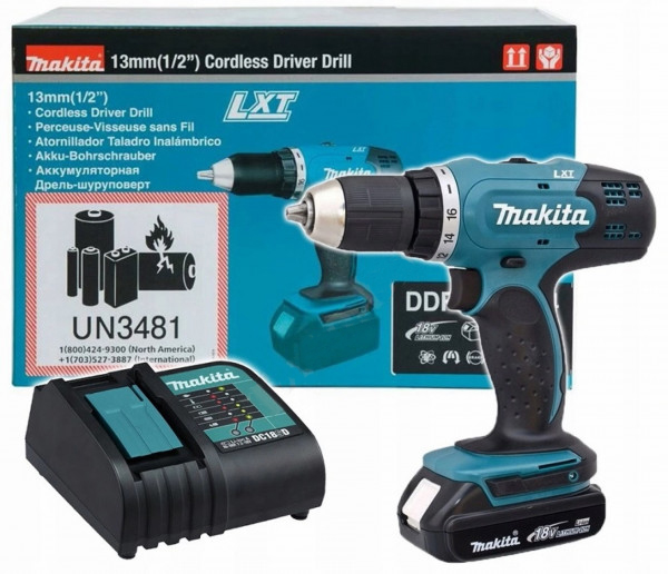 Аккумуляторная дрель-шуруповерт LXT 18 В Makita DDF453SYX5