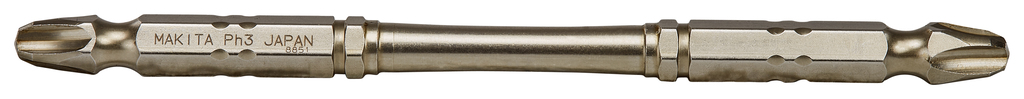 Бита двусторонняя Silver Torsion PH3, 110 мм, E-form (MZ), 3 шт Makita B-21892 Бита двусторонняя Silver Torsion PH3, 110 мм, E-form (MZ), 3 шт Makita B-21892