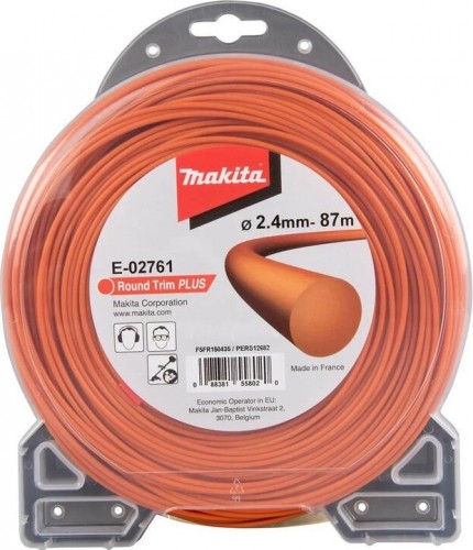Триммерная леска, круглая, 2,4 ммх87 м Makita E-02761 Триммерная леска, круглая, 2,4 ммх87 м Makita E-02761