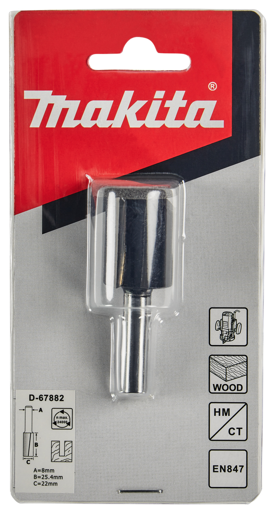 Фреза пазовая 22x8 мм Makita D-67882