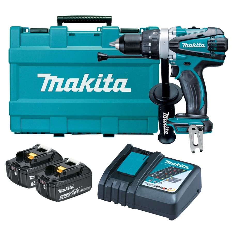 Аккумуляторная ударная дрель-шуруповерт LXT 18 В Makita DHP458RFE Аккумуляторная ударная дрель-шуруповерт LXT 18 В Makita DHP458RFE