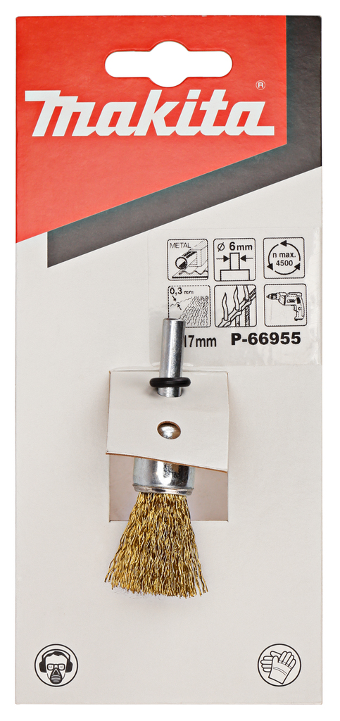 Щетка проволочная кистевая для ПШМ 17 мм, 6 мм Makita P-66955