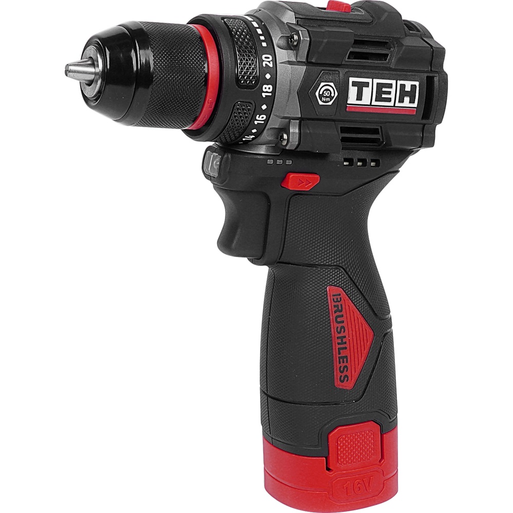 Дрель аккумуляторная 16V TEH TDBL316-2B