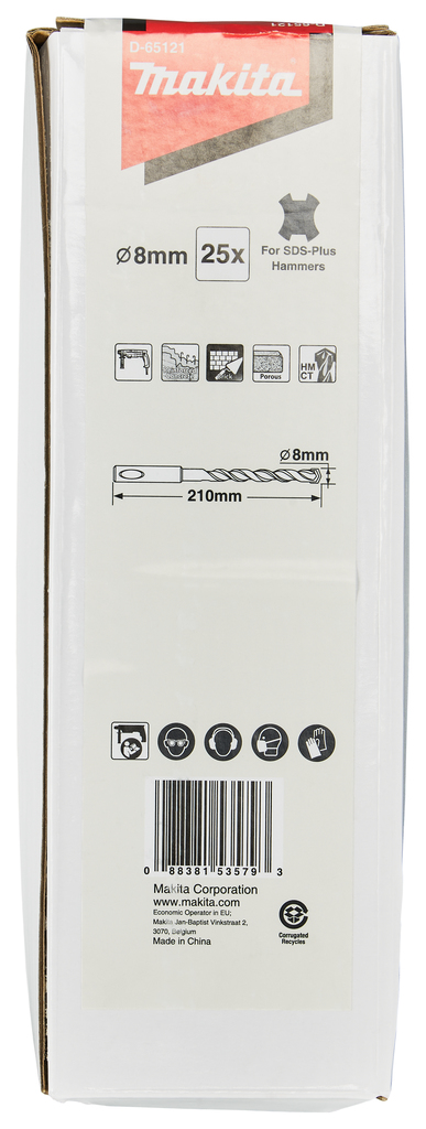 Набор буров SDS-PLUS 8x210, 25 шт. Makita D-65121