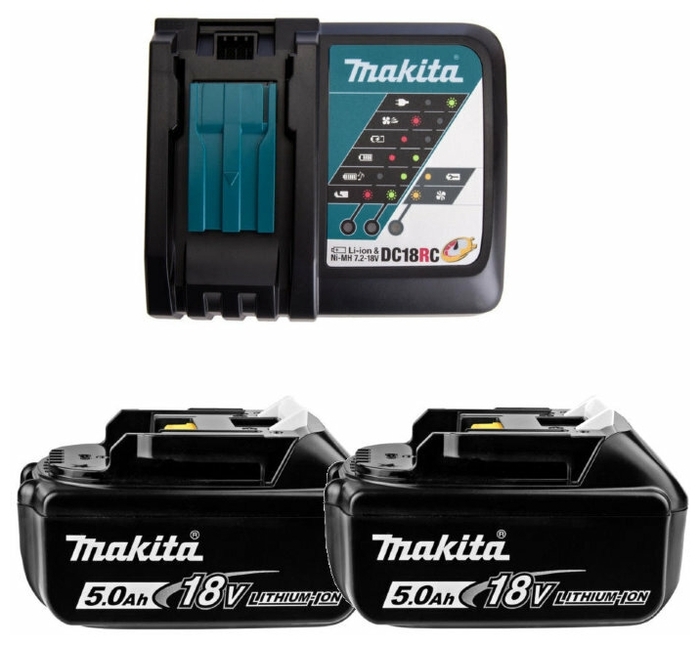 Набор (АКБ BL1850B 2 шт + ЗУ DC18RC) LXT Makita 191L74-5 Набор (АКБ BL1850B 2 шт + ЗУ DC18RC) LXT Makita 191L74-5