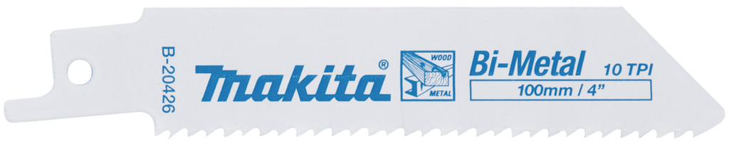 Сабельная пилка для дерева/металла 100x0,9x10TPI, 5 шт Makita B-20426 Сабельная пилка для дерева/металла 100x0,9x10TPI, 5 шт Makita B-20426