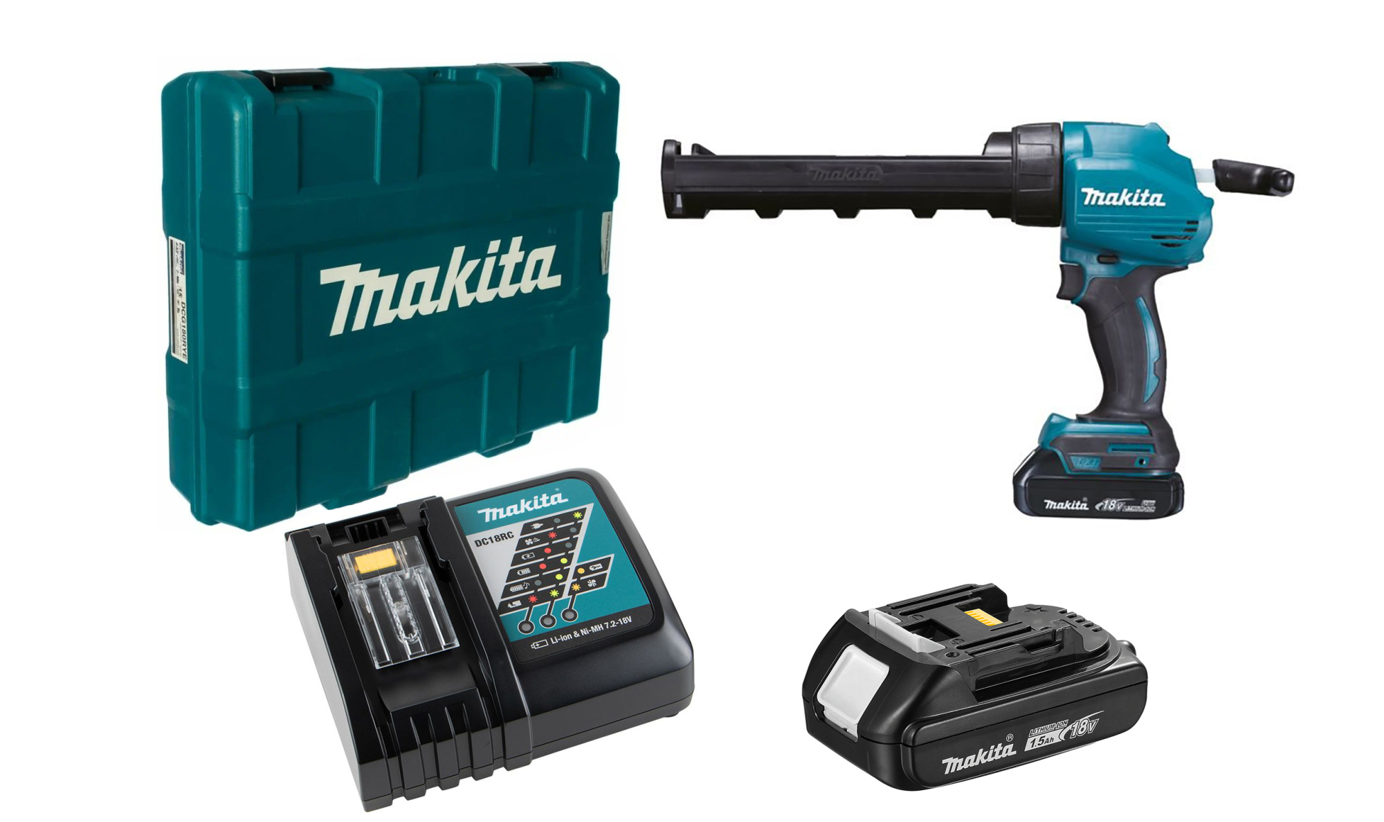 Аккумуляторный пистолет для герметика Makita DCG180RYE Аккумуляторный пистолет для герметика Makita DCG180RYE